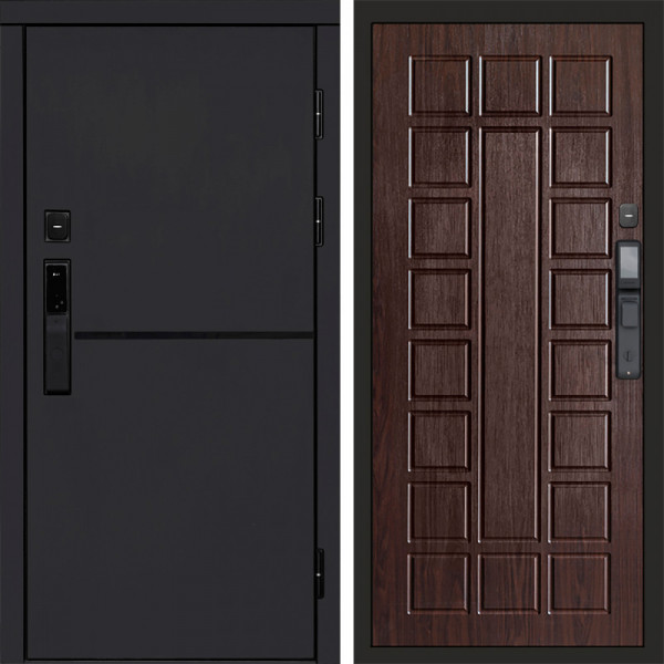 Входная дверь Termo-Door Смарт Тренд Black - Престиж венге