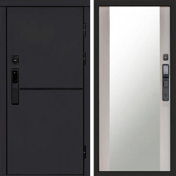 Входная дверь Termo-Door Смарт Тренд Black - Зеркало лиственница