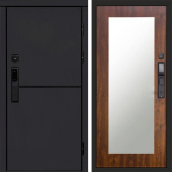 Входная дверь Termo-Door Смарт Тренд Black - Зеркало Триумф дуб