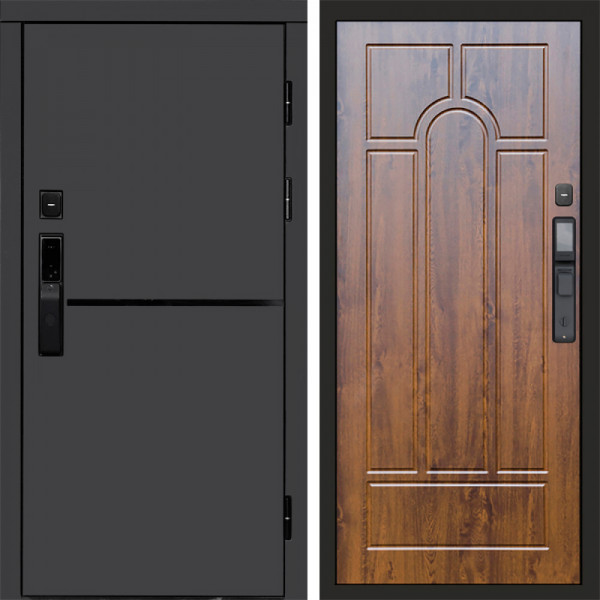 Входная дверь Termo-Door Смарт Тренд Графит - Арка дуб