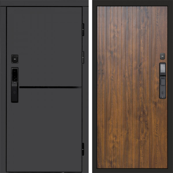 Входная дверь Termo-Door Смарт Тренд Графит - Flat Дуб