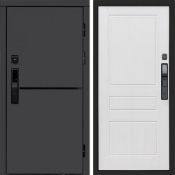 Входная дверь Termo-Door Смарт Тренд Графит - Классика белое дерево