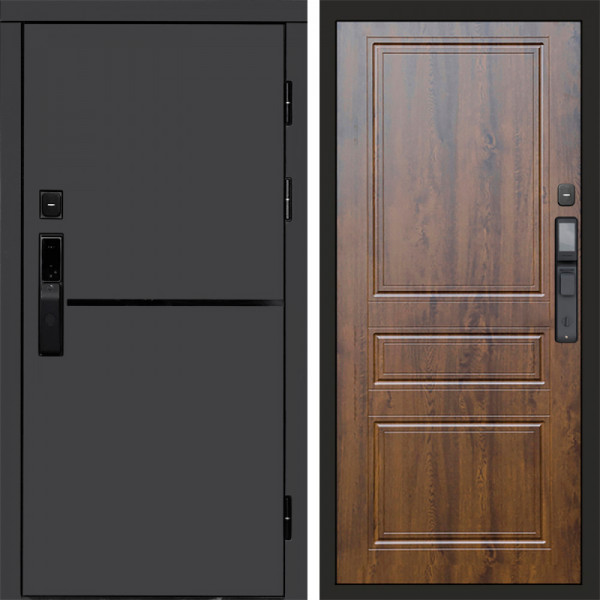 Входная дверь Termo-Door Смарт Тренд Графит - Классика дуб