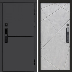 Входная дверь Termo-Door Смарт Тренд Графит - Лучи бетон светлый