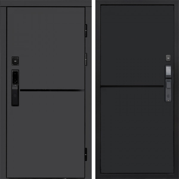 Входная дверь Termo-Door Смарт Тренд Графит - Нео Black