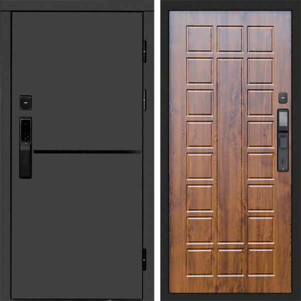 Входная дверь Termo-Door Смарт Тренд Графит - Престиж дуб