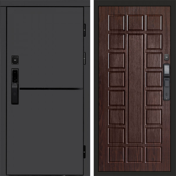 Входная дверь Termo-Door Смарт Тренд Графит - Престиж венге