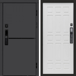 Входная дверь Termo-Door Смарт Тренд Графит - Спарта белое дерево