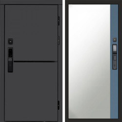 Входная дверь Termo-Door Смарт Тренд Графит - Зеркало Фацет Grey софт