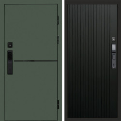 Входная дверь Termo-Door Смарт Тренд Green - Flat Черный кварц
