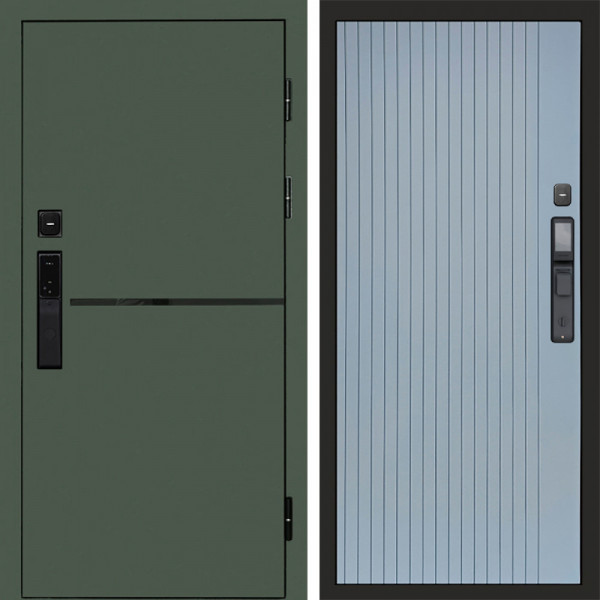 Входная дверь Termo-Door Смарт Тренд Green - Flat Grey софт