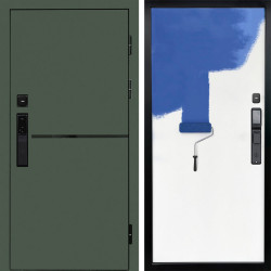 Входная дверь Termo-Door Смарт Тренд Green - Гладкая Панель Под Покраску Под покраску (грунт)