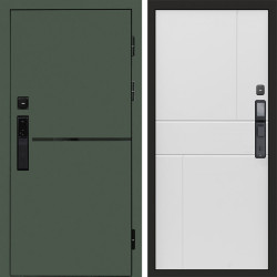 Входная дверь Termo-Door Смарт Тренд Green - Горизонт белый