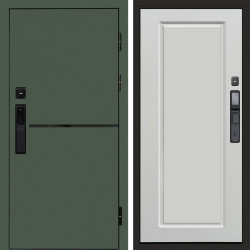 Входная дверь Termo-Door Смарт Тренд Green - Гранд Белый софт