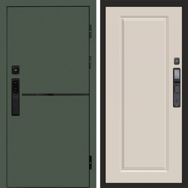 Входная дверь Termo-Door Смарт Тренд Green - Гранд Слоновая кость