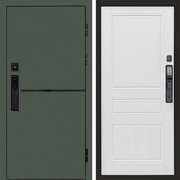 Входная дверь Termo-Door Смарт Тренд Green - Классика белый матовый