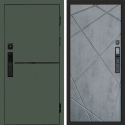Входная дверь Termo-Door Смарт Тренд Green - Лучи бетон темный