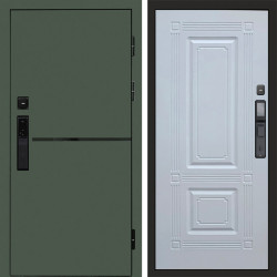 Входная дверь Termo-Door Смарт Тренд Green - Мадрид Белый софт