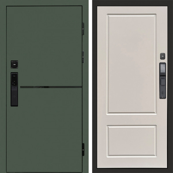 Входная дверь Termo-Door Смарт Тренд Green - Марсель Слоновая кость