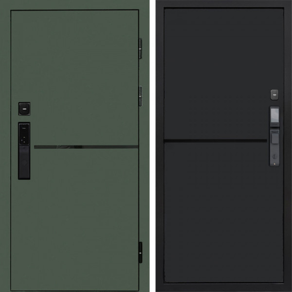 Входная дверь Termo-Door Смарт Тренд Green - Нео Black