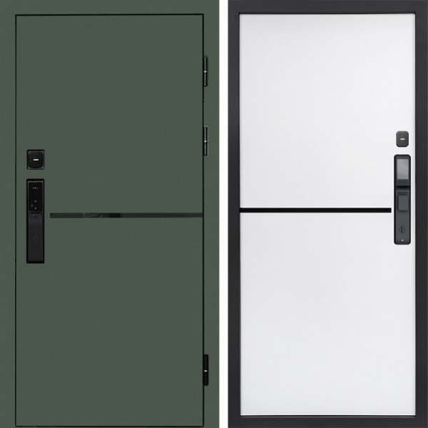Входная дверь Termo-Door Смарт Тренд Green - Нео White