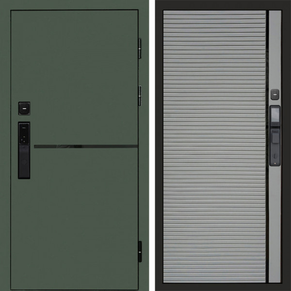 Входная дверь Termo-Door Смарт Тренд Green - Porte Grey софт