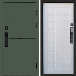 Входная дверь Termo-Door Смарт Тренд Green - Престиж бежевый матовый