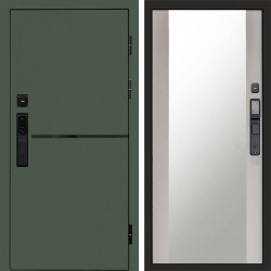 Входная дверь Termo-Door Смарт Тренд Green - Зеркало лиственница