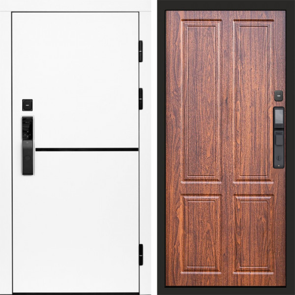 Входная дверь Termo-Door Смарт Тренд White - Без серии Орех стандарт