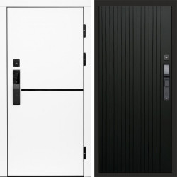 Входная дверь Termo-Door Смарт Тренд White - Flat Черный кварц