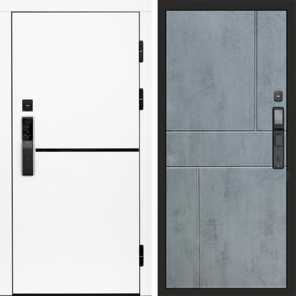 Входная дверь Termo-Door Смарт Тренд White - Горизонт бетон темный