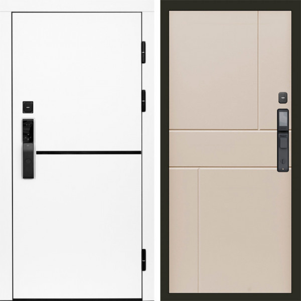 Входная дверь Termo-Door Смарт Тренд White - Горизонт Слоновая кость