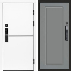 Входная дверь Termo-Door Смарт Тренд White - Гранд Grey софт
