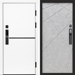 Входная дверь Termo-Door Смарт Тренд White - Лучи бетон светлый