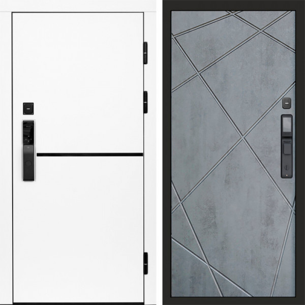 Входная дверь Termo-Door Смарт Тренд White - Лучи бетон темный