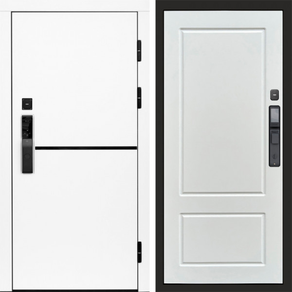 Входная дверь Termo-Door Смарт Тренд White - Марсель Белый софт