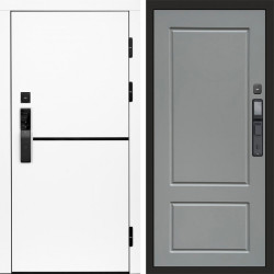 Входная дверь Termo-Door Смарт Тренд White - Марсель Grey софт