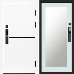 Входная дверь Termo-Door Смарт Тренд White - Зеркало Триумф Белый софт