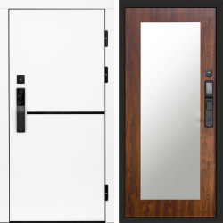 Входная дверь Termo-Door Смарт Тренд White - Зеркало Триумф дуб