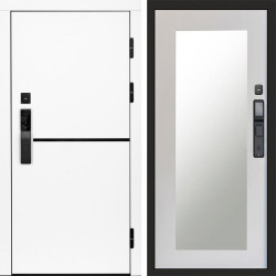 Входная дверь Termo-Door Смарт Тренд White - Зеркало Триумф лиственница