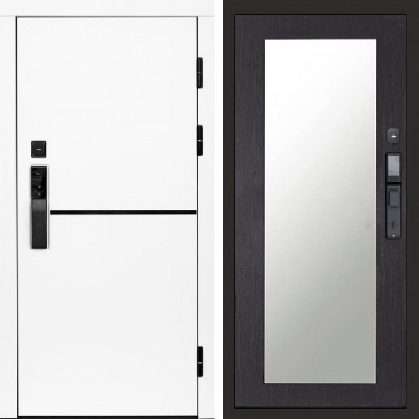 Входная дверь Termo-Door Смарт Тренд White - Зеркало Триумф венге