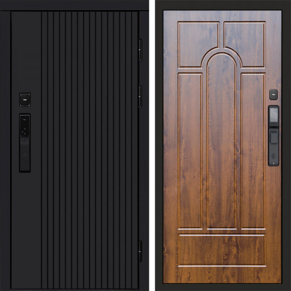 Входная дверь Termo-Door Смарт Твист Black - Арка дуб