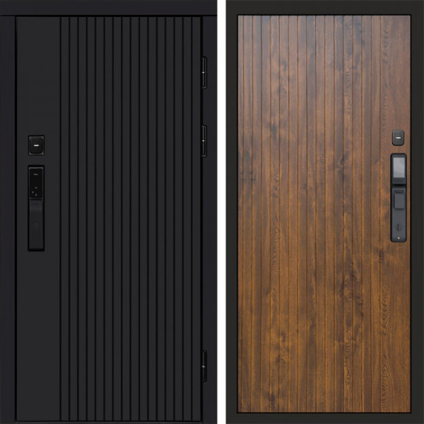 Входная дверь Termo-Door Смарт Твист Black - Flat Дуб