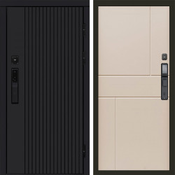 Входная дверь Termo-Door Смарт Твист Black - Горизонт Слоновая кость