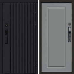 Входная дверь Termo-Door Смарт Твист Black - Гранд Grey софт