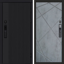 Входная дверь Termo-Door Смарт Твист Black - Лучи бетон темный