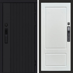 Входная дверь Termo-Door Смарт Твист Black - Марсель Белый софт