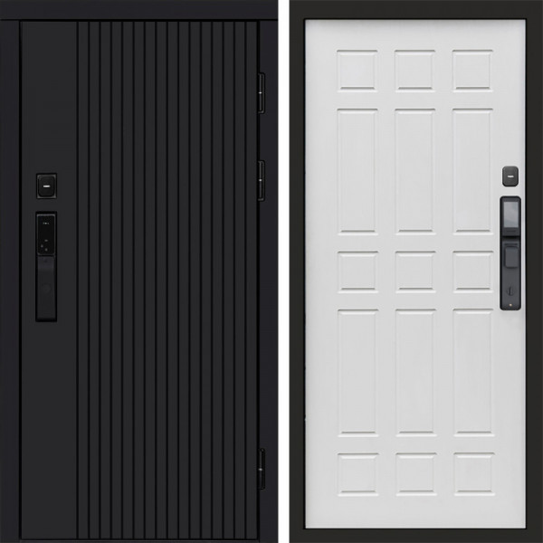 Входная дверь Termo-Door Смарт Твист Black - Спарта белое дерево