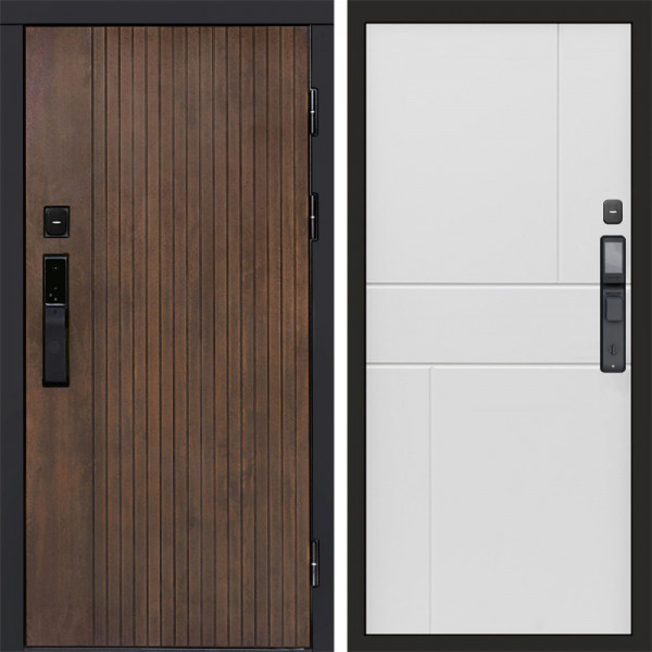 Входная дверь Termo-Door Смарт Твист Ультра - Горизонт белый