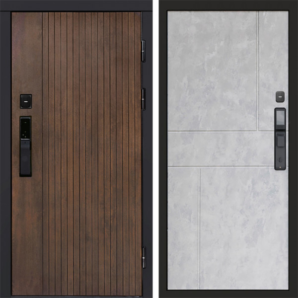 Входная дверь Termo-Door Смарт Твист Ультра - Горизонт бетон светлый